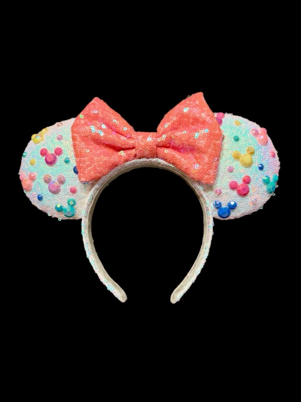 Gorgeous HANDMADE Disney Inspired Sequin Pastel Minnie Ears Headband  - MINT